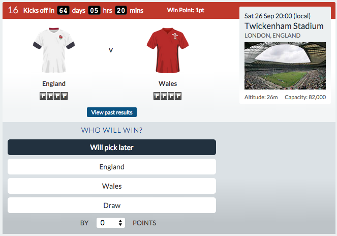 Rugby World Cup Predictor